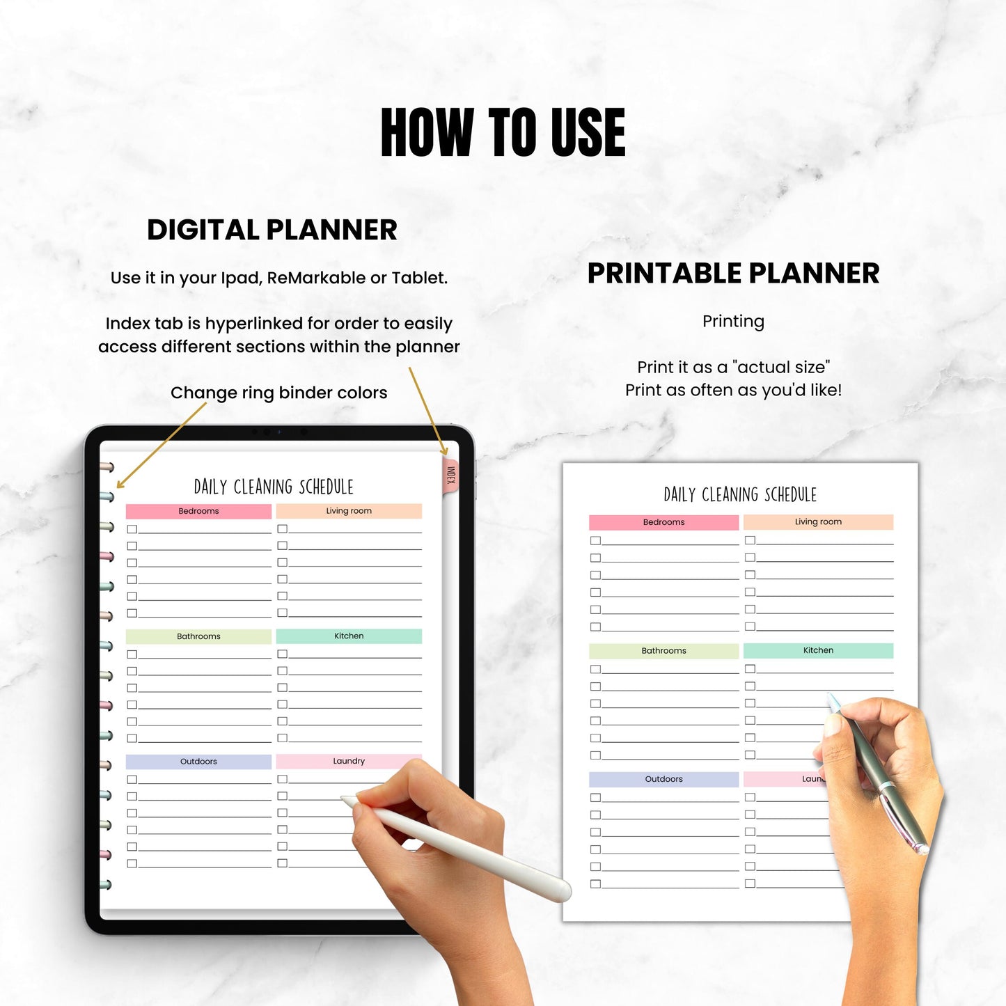 PLR Cleaning Schedule Canva Planner Template