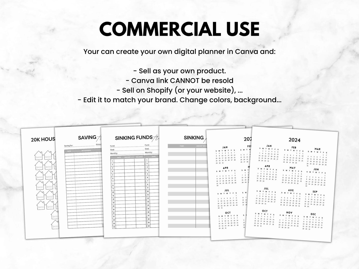 PLR reMarkable 2 Business planner template