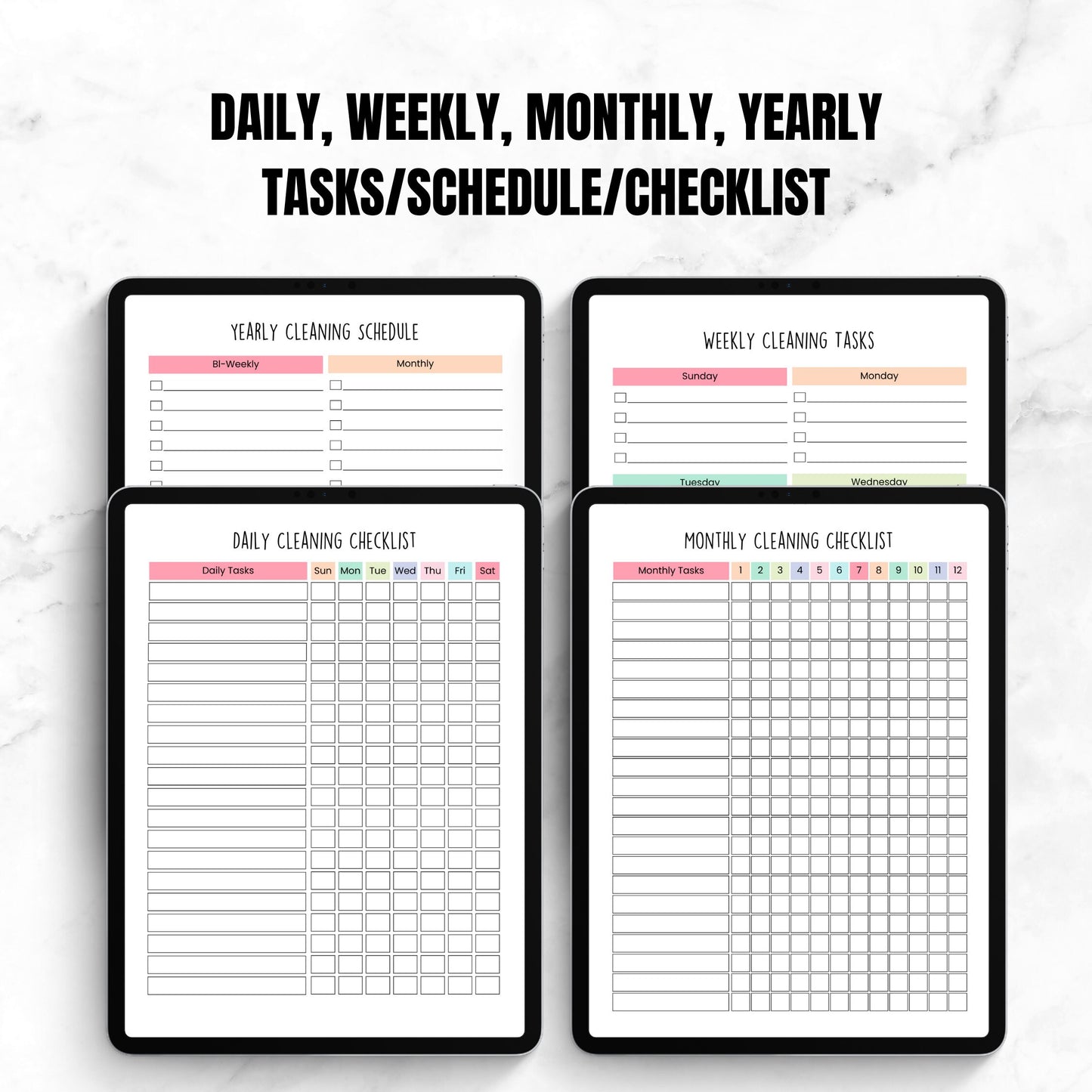 PLR Cleaning Schedule Canva Planner Template