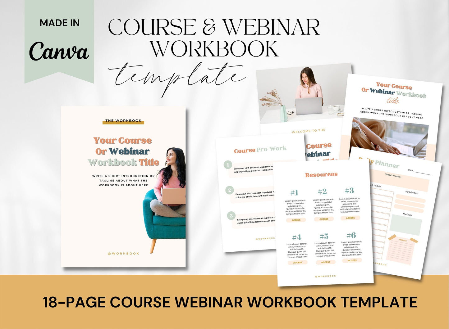 PLR Course and Workbook Creator Canva Template