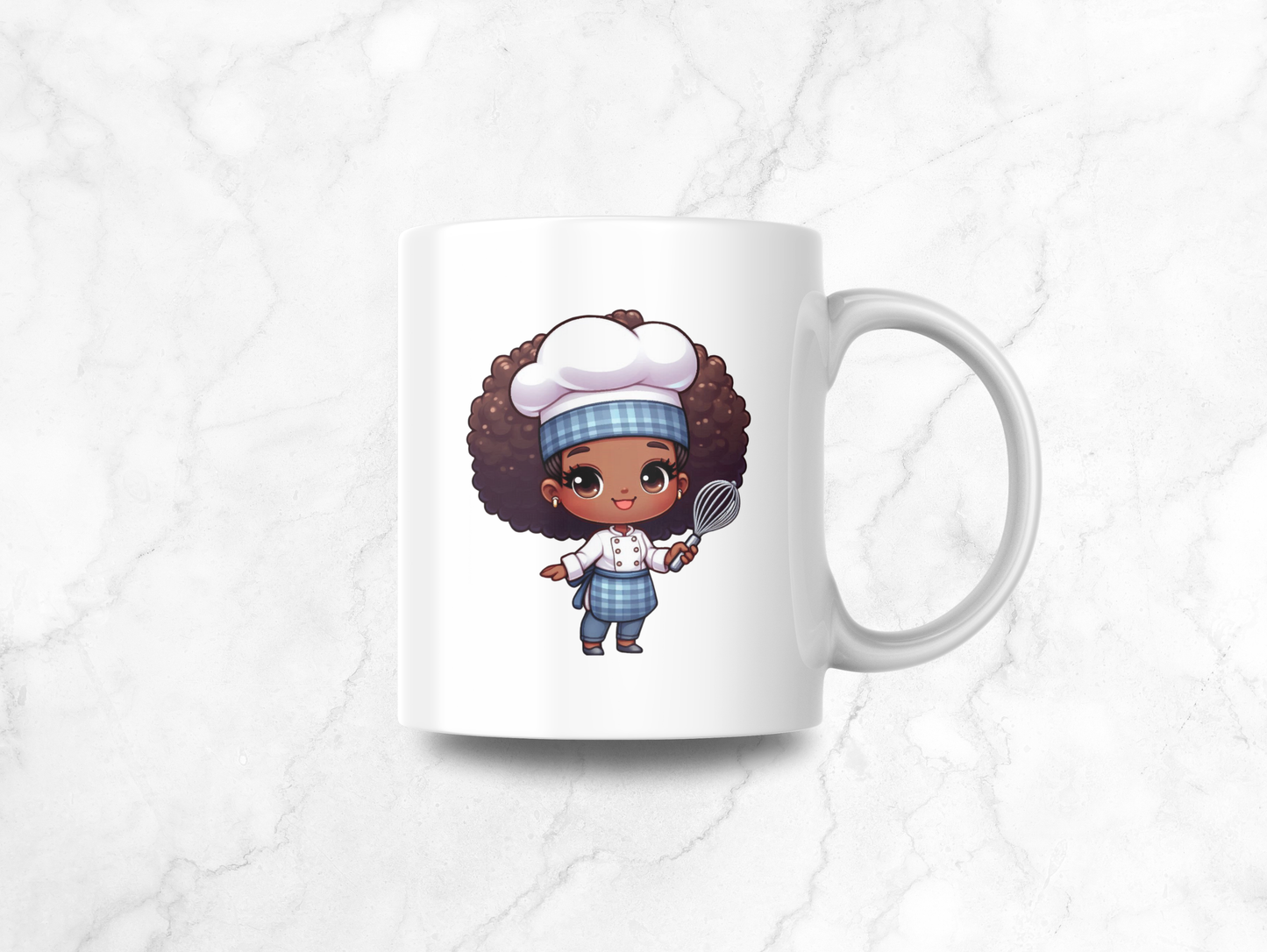 Chibi Afro American Women Clipart