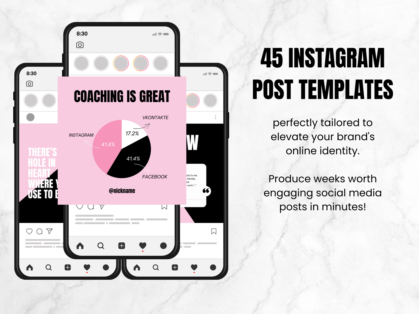 PLR Instagram Post templates for Black girl boss coaching