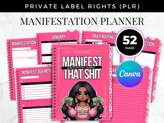 PLR Manifest that shit, Manifestation Digital Journal
