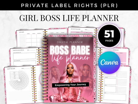 PLR Girl boss digital life planner