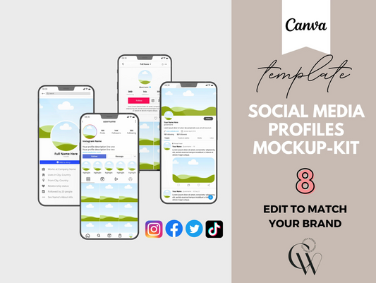 Social Media Profiles Mockup