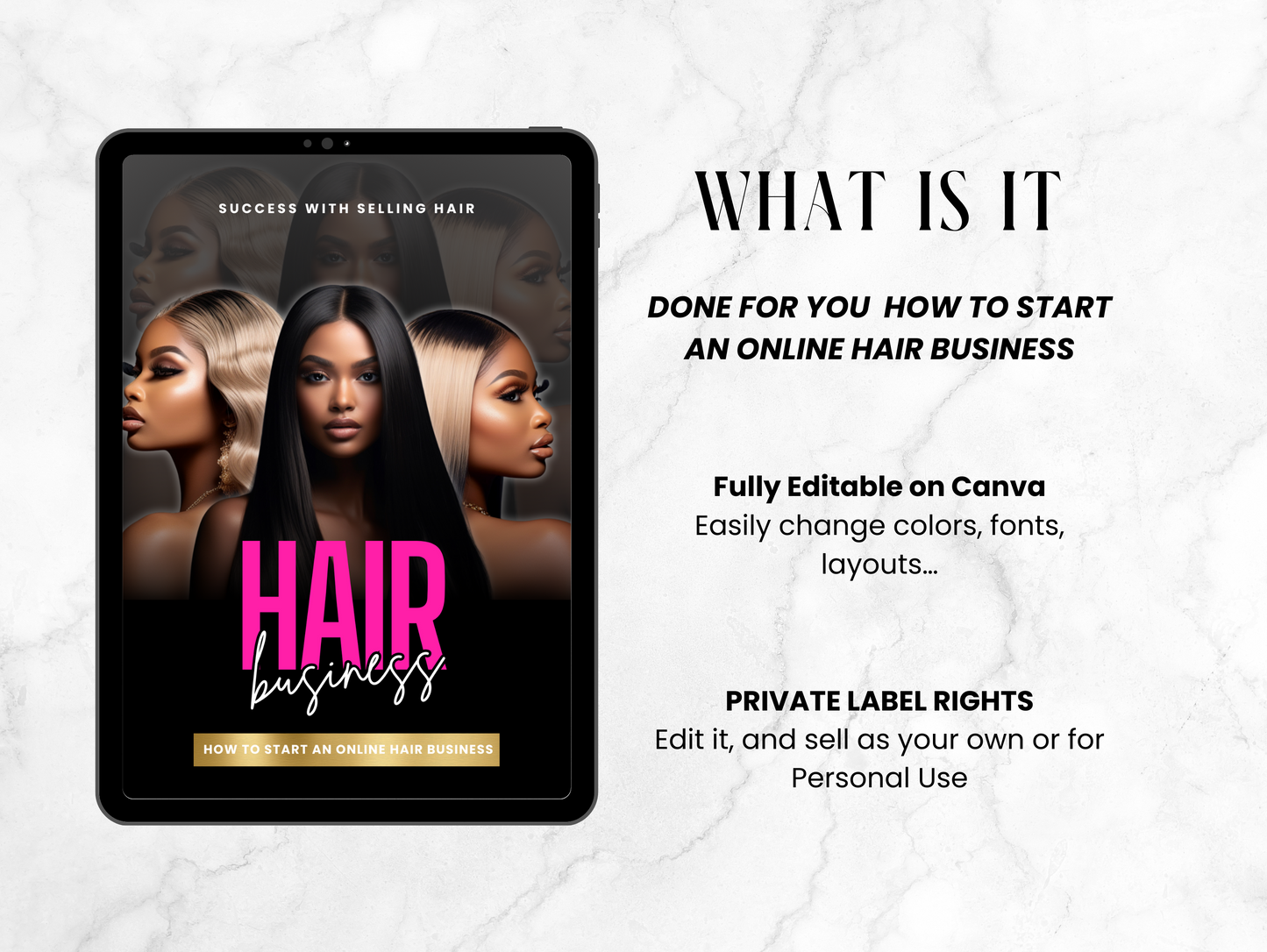 PLR How to Start an Online Hair Business ebook