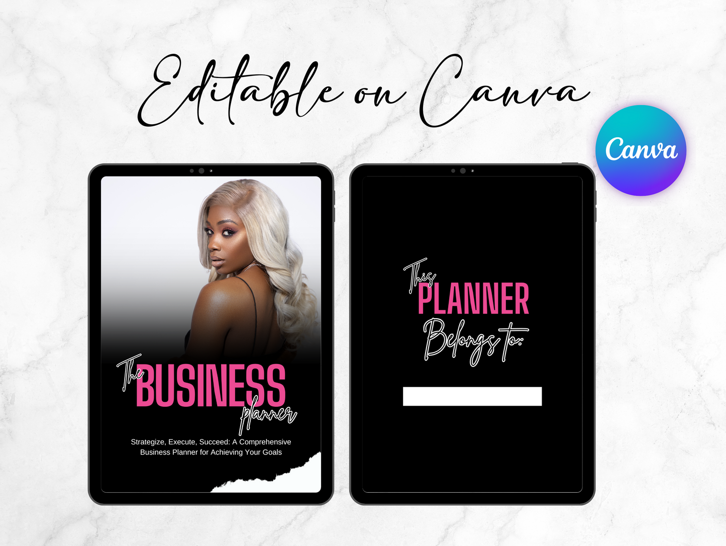 PLR Business Planner black girl entrepreneur