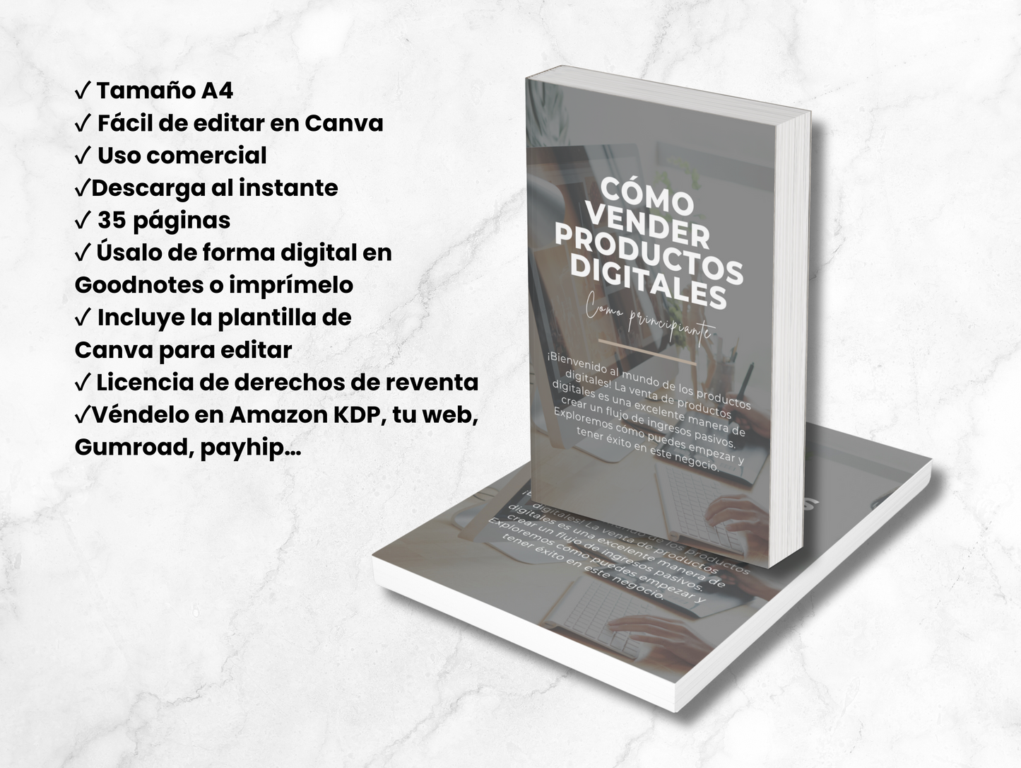 Cómo vender productos digitales, ebook en español