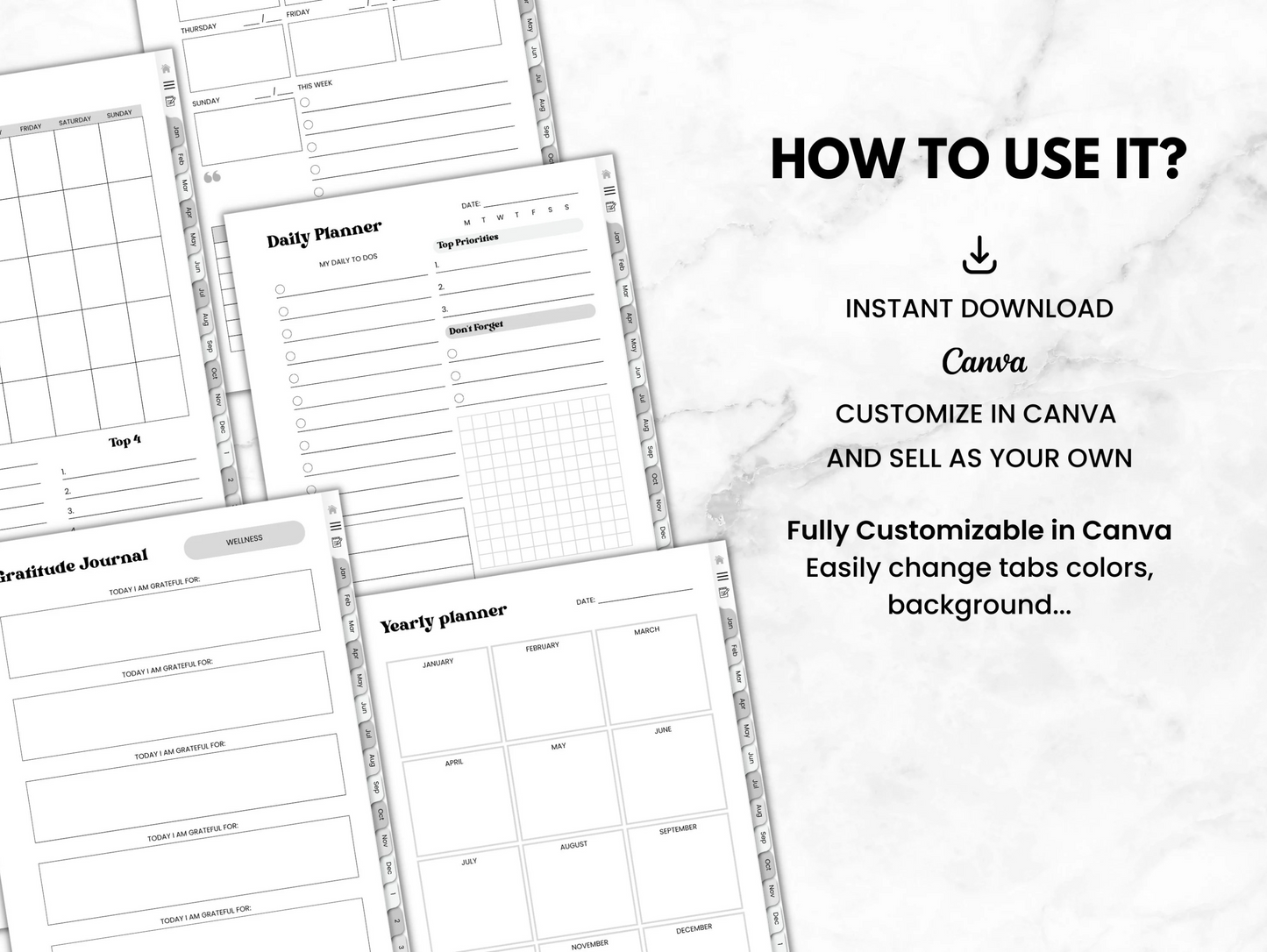 reMarkable 2 digital planner template