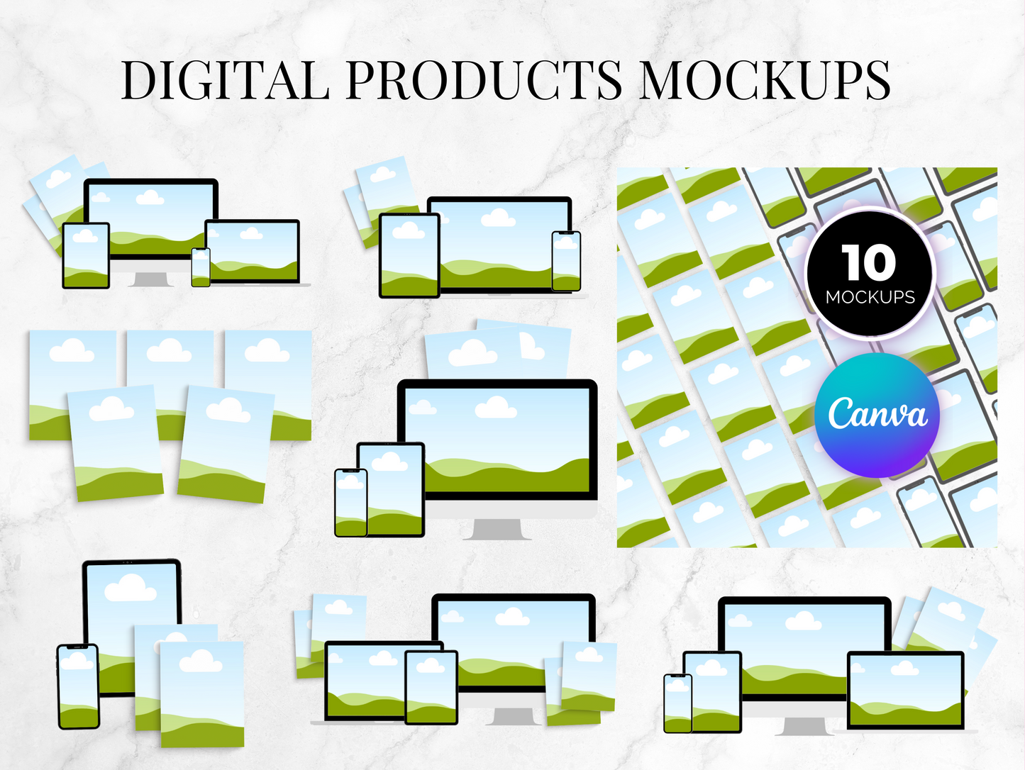 Digital products Mockup templates