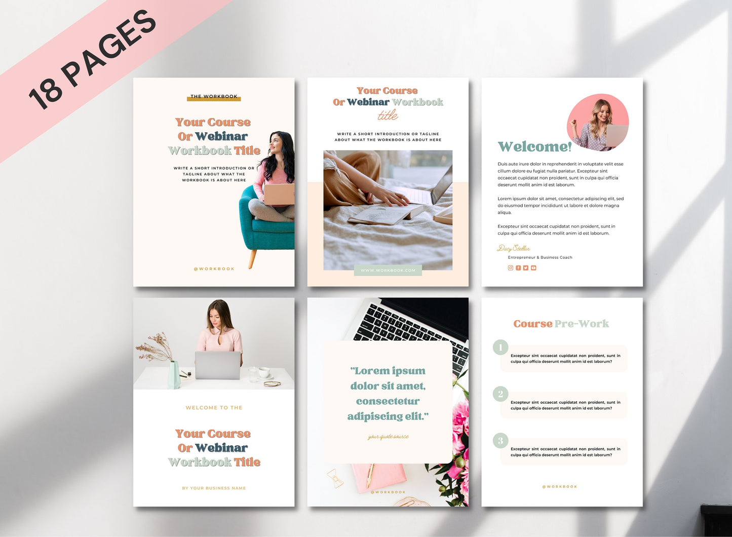 PLR Course and Workbook Creator Canva Template