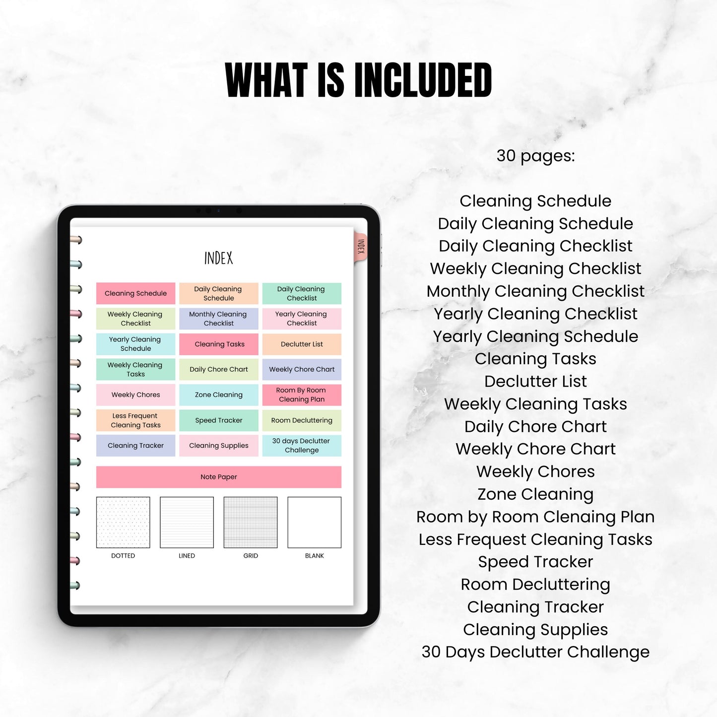 PLR Cleaning Schedule Canva Planner Template