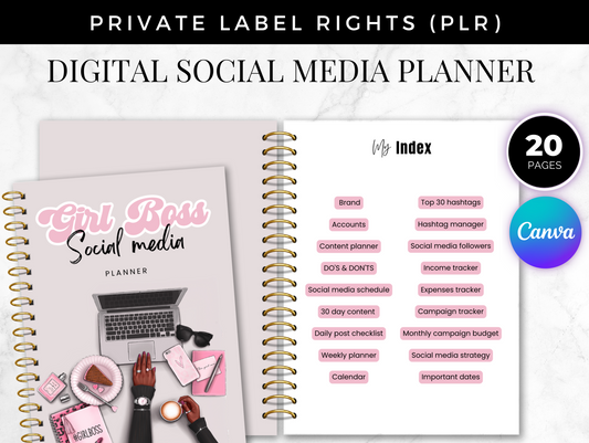 PLR Digital Social Media Planner