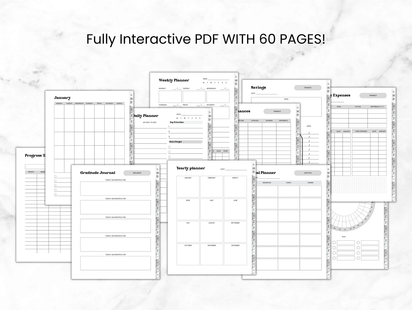 reMarkable 2 digital planner template