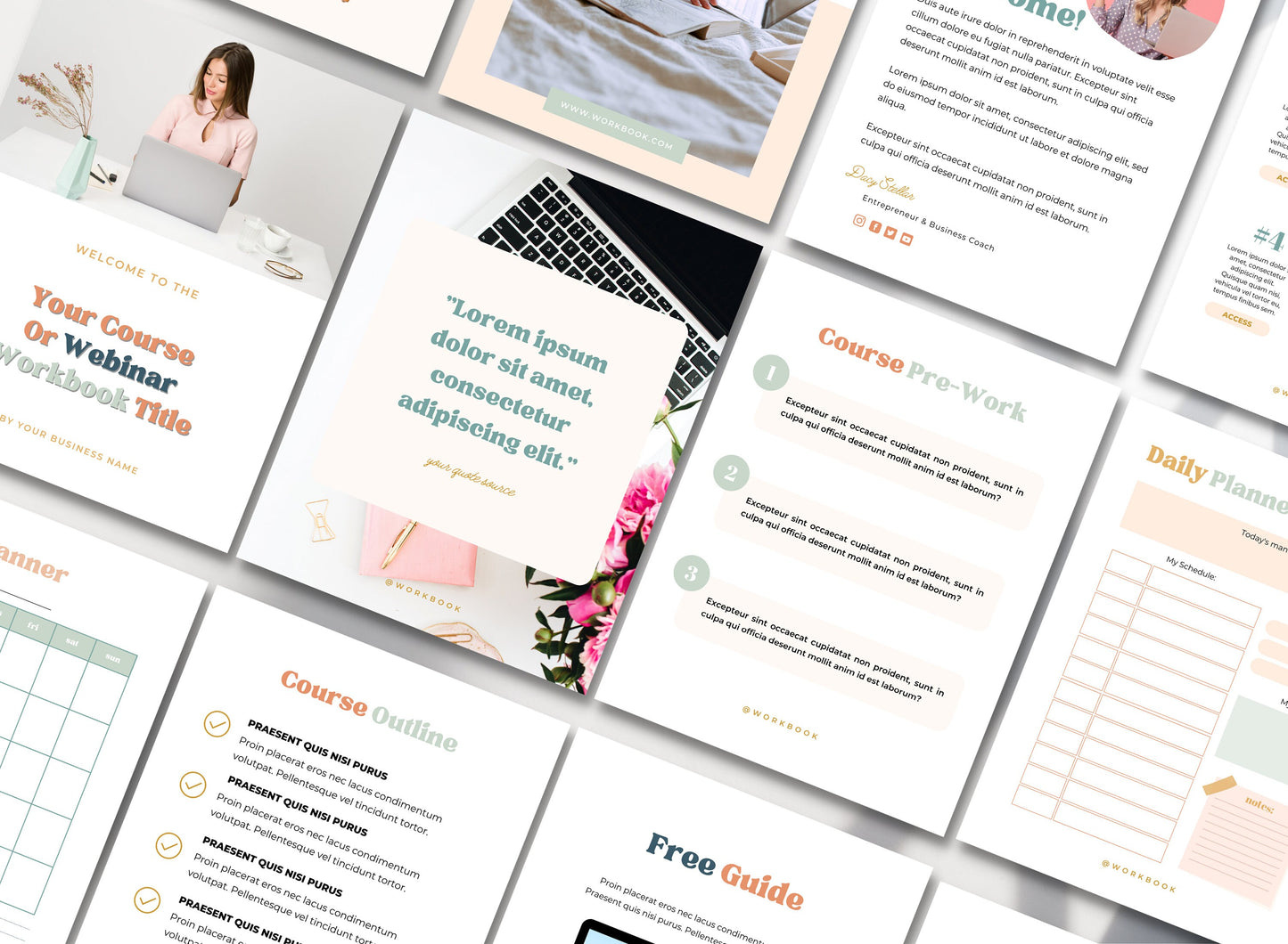 PLR Course and Workbook Creator Canva Template