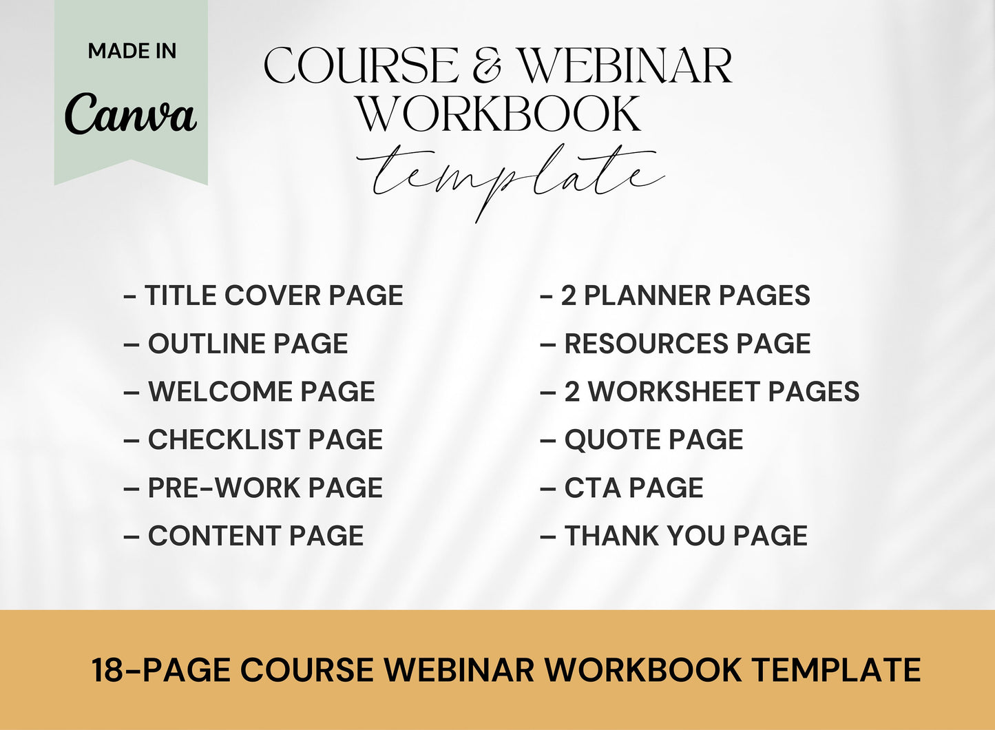 PLR Course and Workbook Creator Canva Template