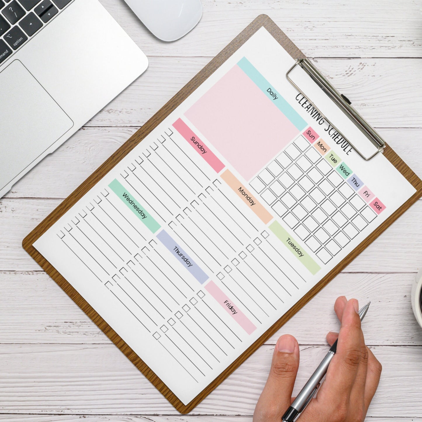 PLR Cleaning Schedule Canva Planner Template