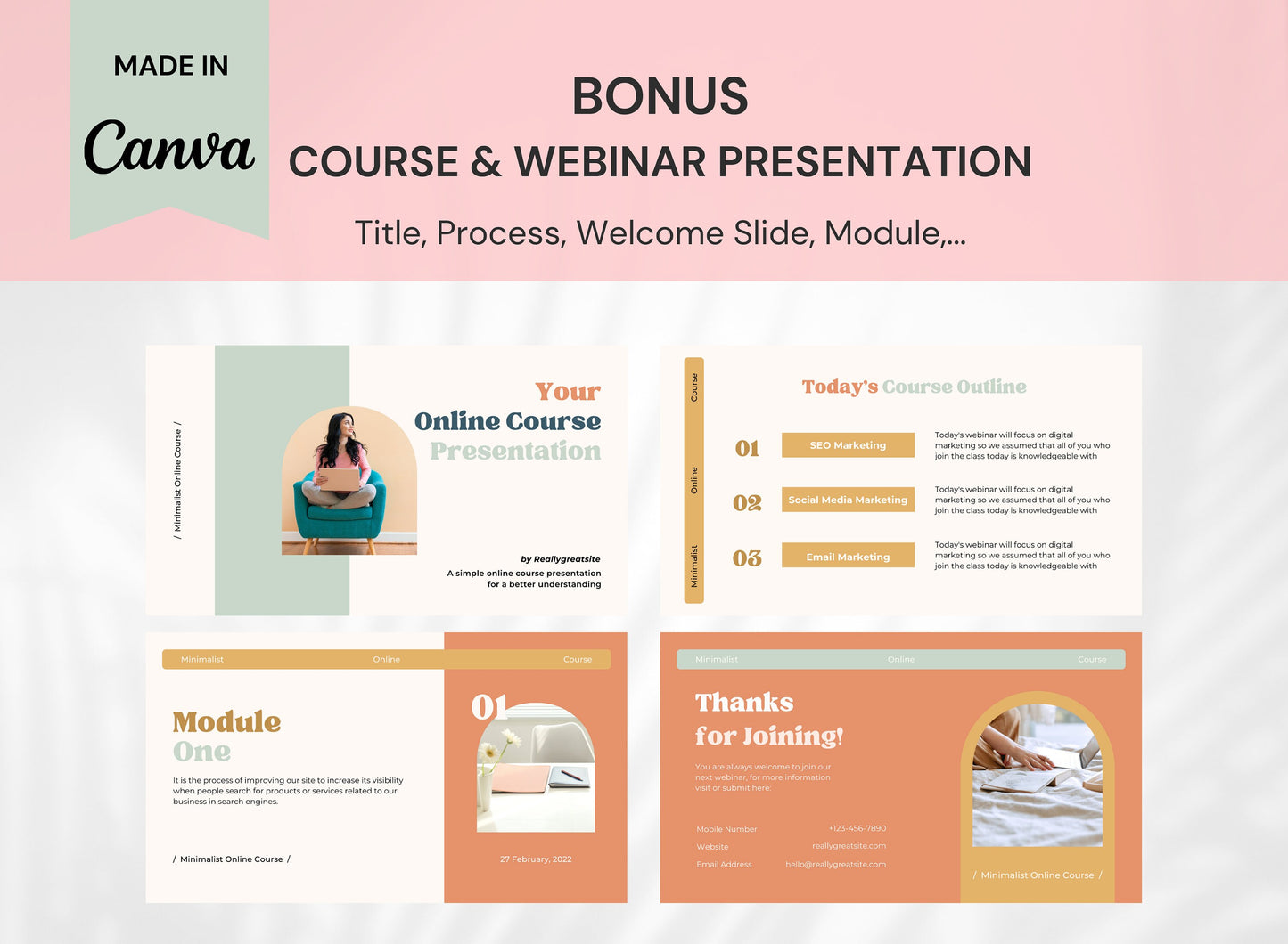 PLR Course and Workbook Creator Canva Template