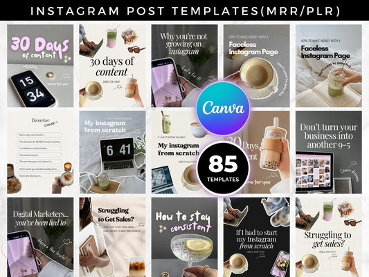 MRR/PLR Aesthetic Instagram Carousel Templates