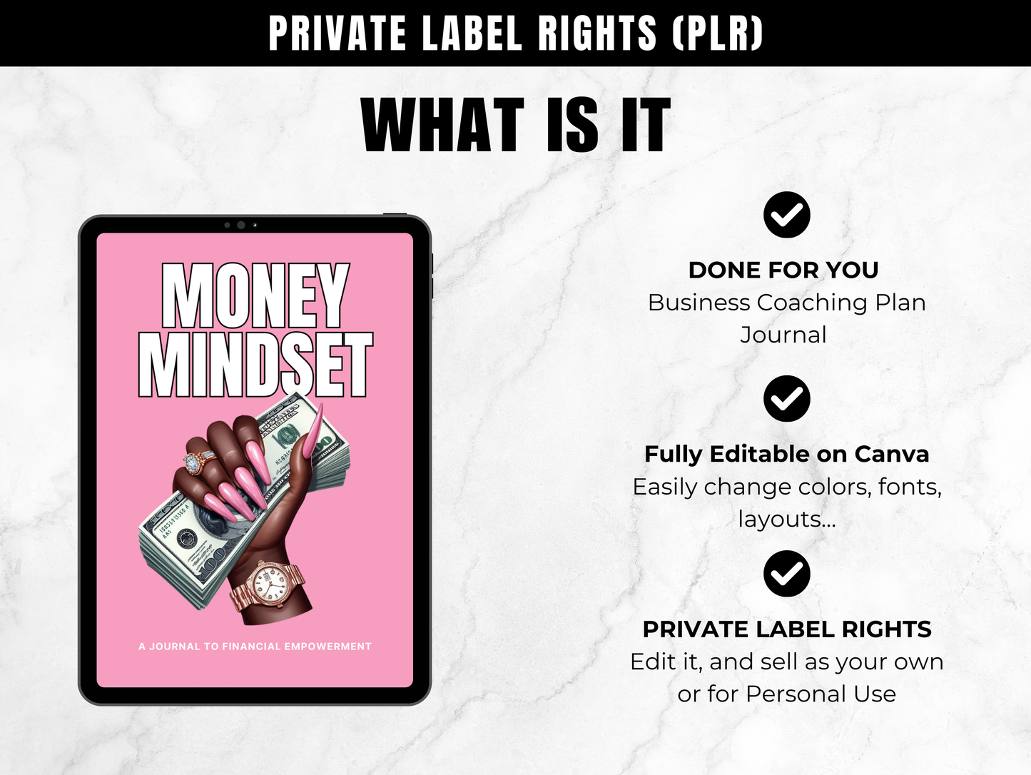 PLR Money Mindset Journal