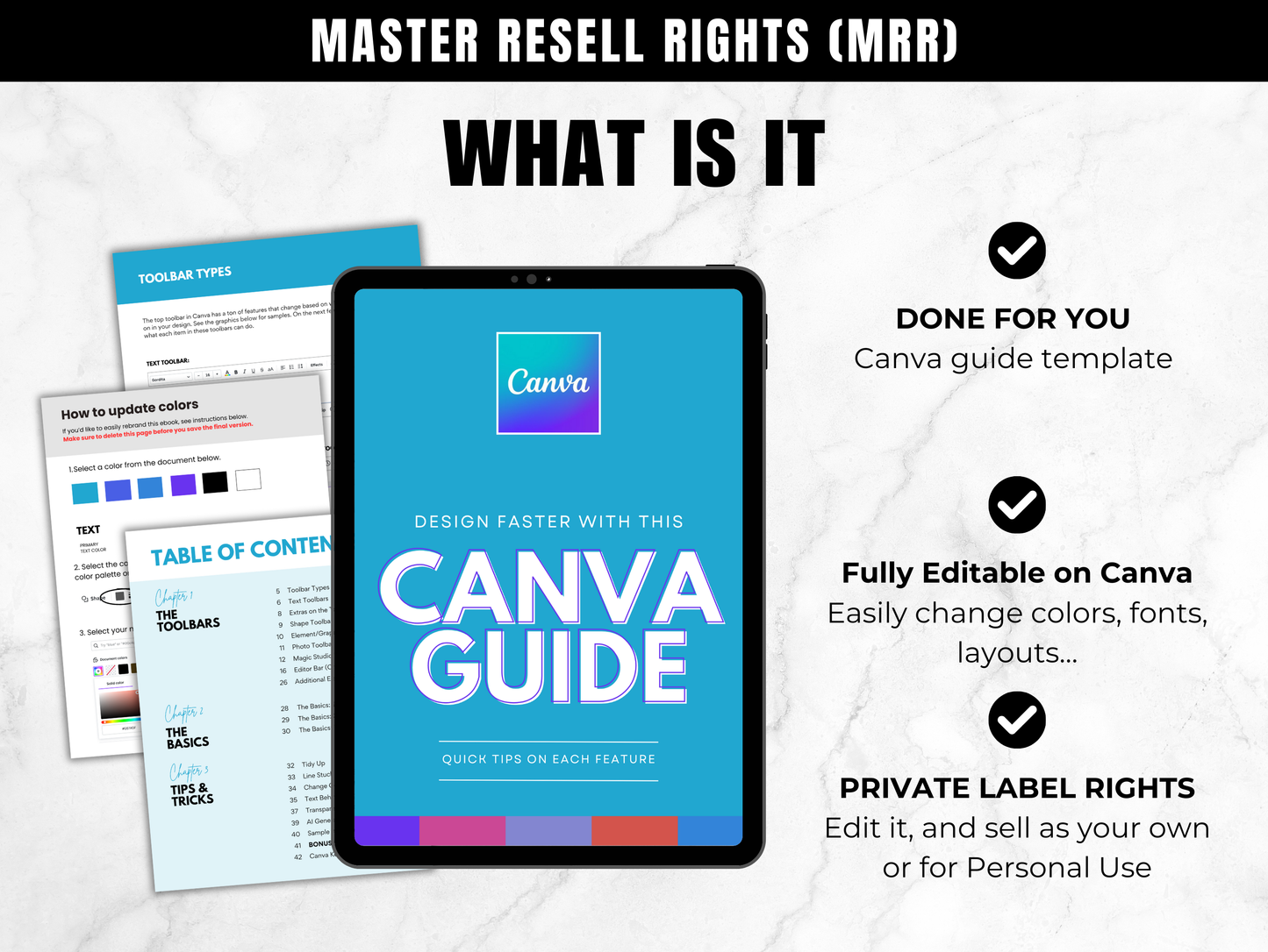 Canva Guide Template with Master Resell Rights