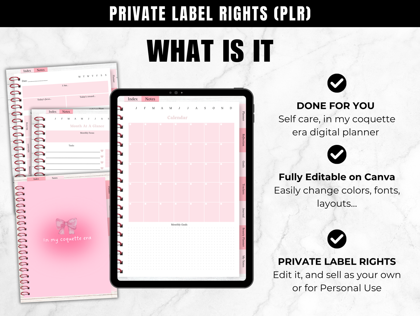 PLR In my coquette era Digital Planner