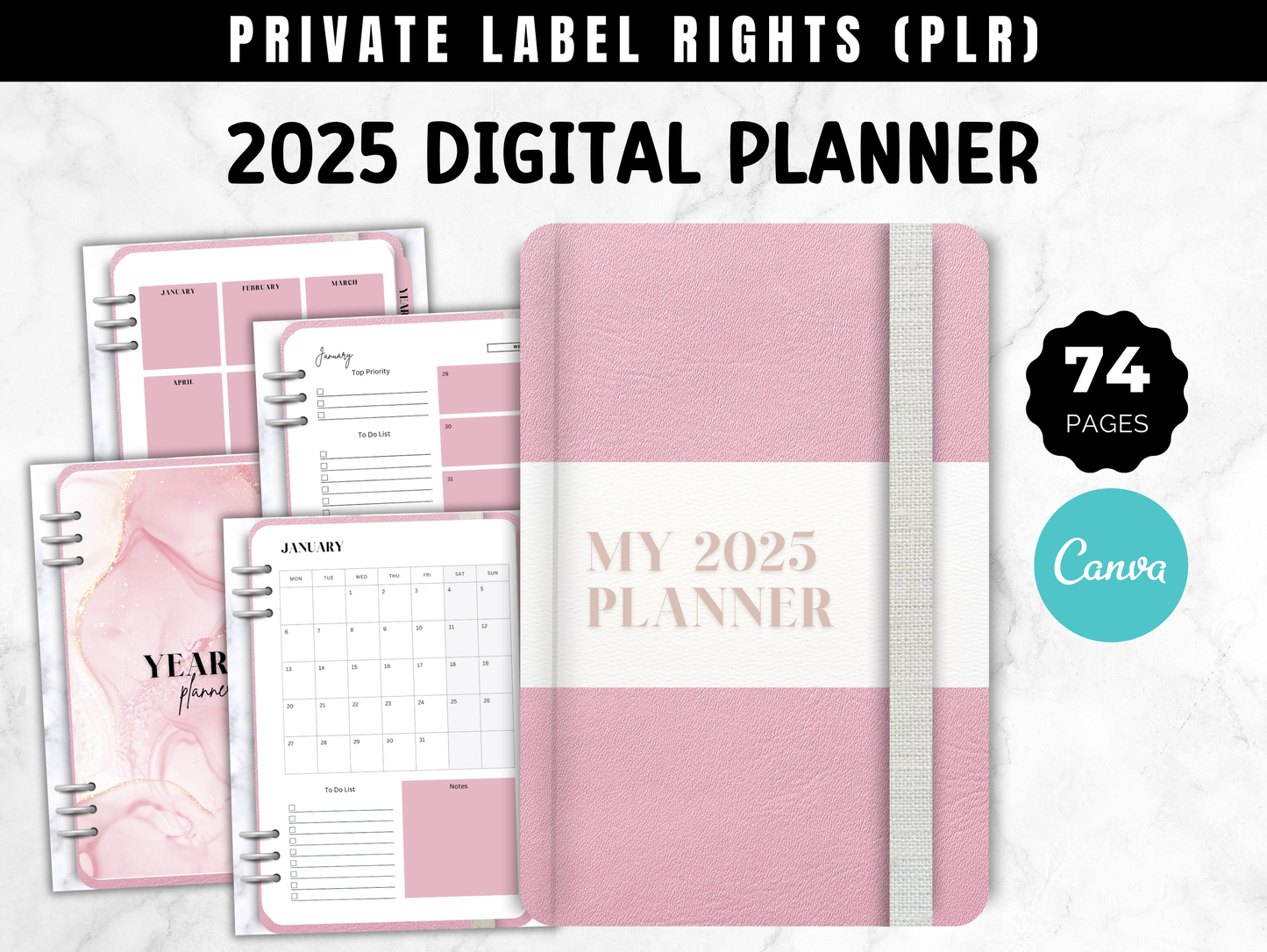 PLR 2025 Realistic Digital Planner