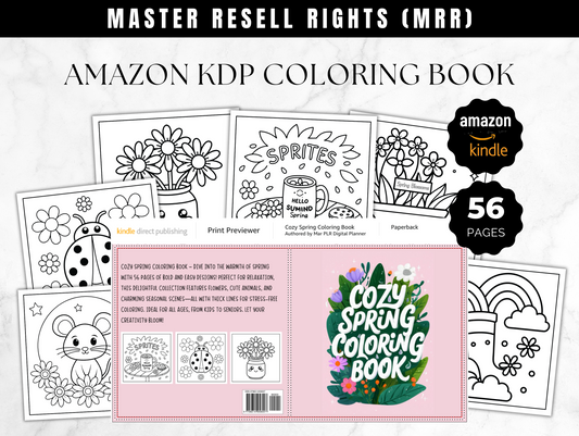 Amazon Coloring Cozy Spring Coloring Book