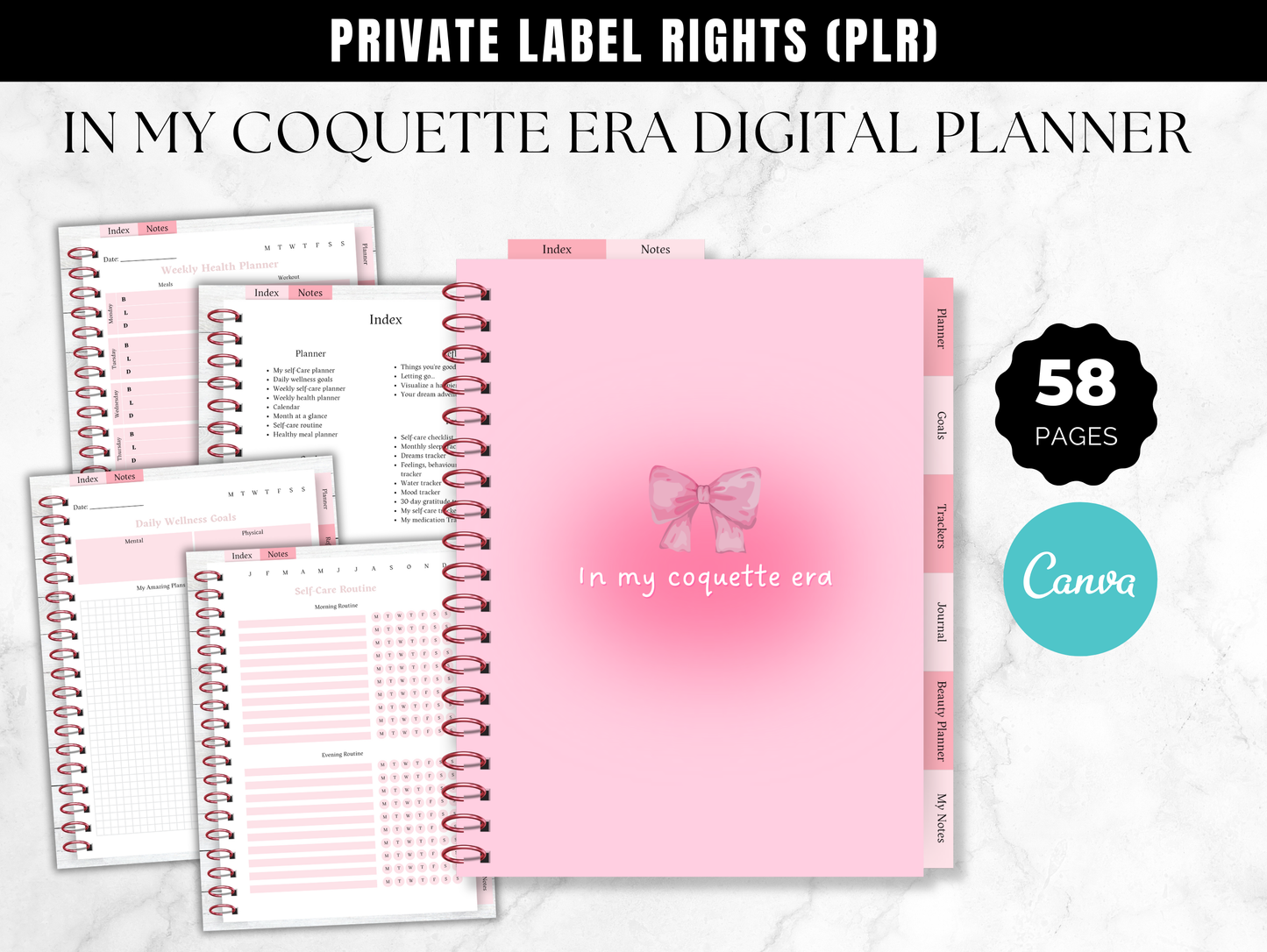 PLR In my coquette era Digital Planner