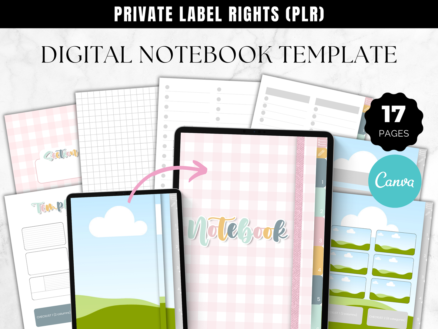 PLR Digital Notebook Template