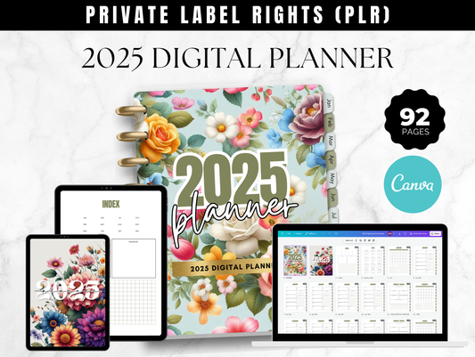 PLR Canva 2025 digital planner