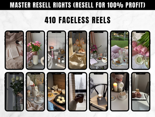 PLR and MRR 410 Faceless Videos & Reels Bundles