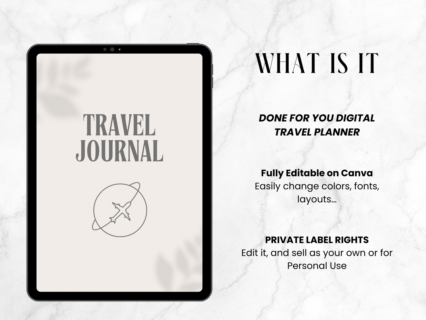 PLR Digital Travel journal