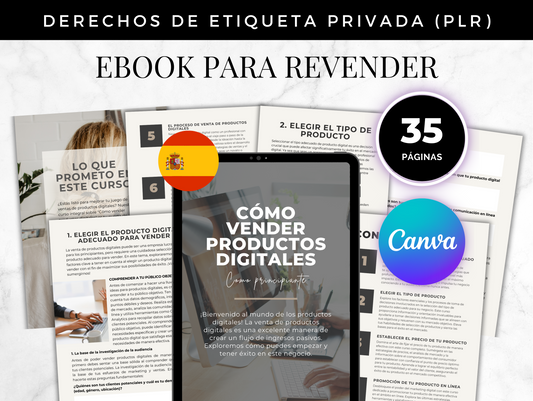 Cómo vender productos digitales, ebook en español