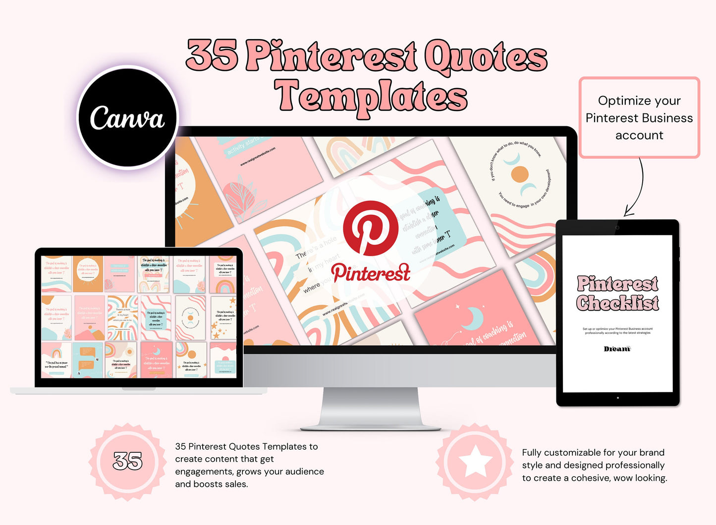 PLR Pinterest Canva templates