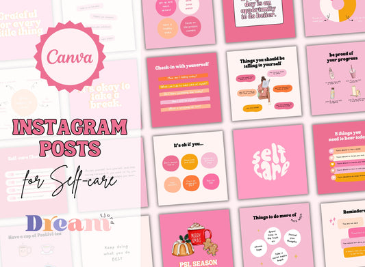 PLR Self Care Instagram Templates