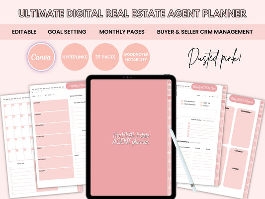 PLR Real Estate Agent Digital Planner