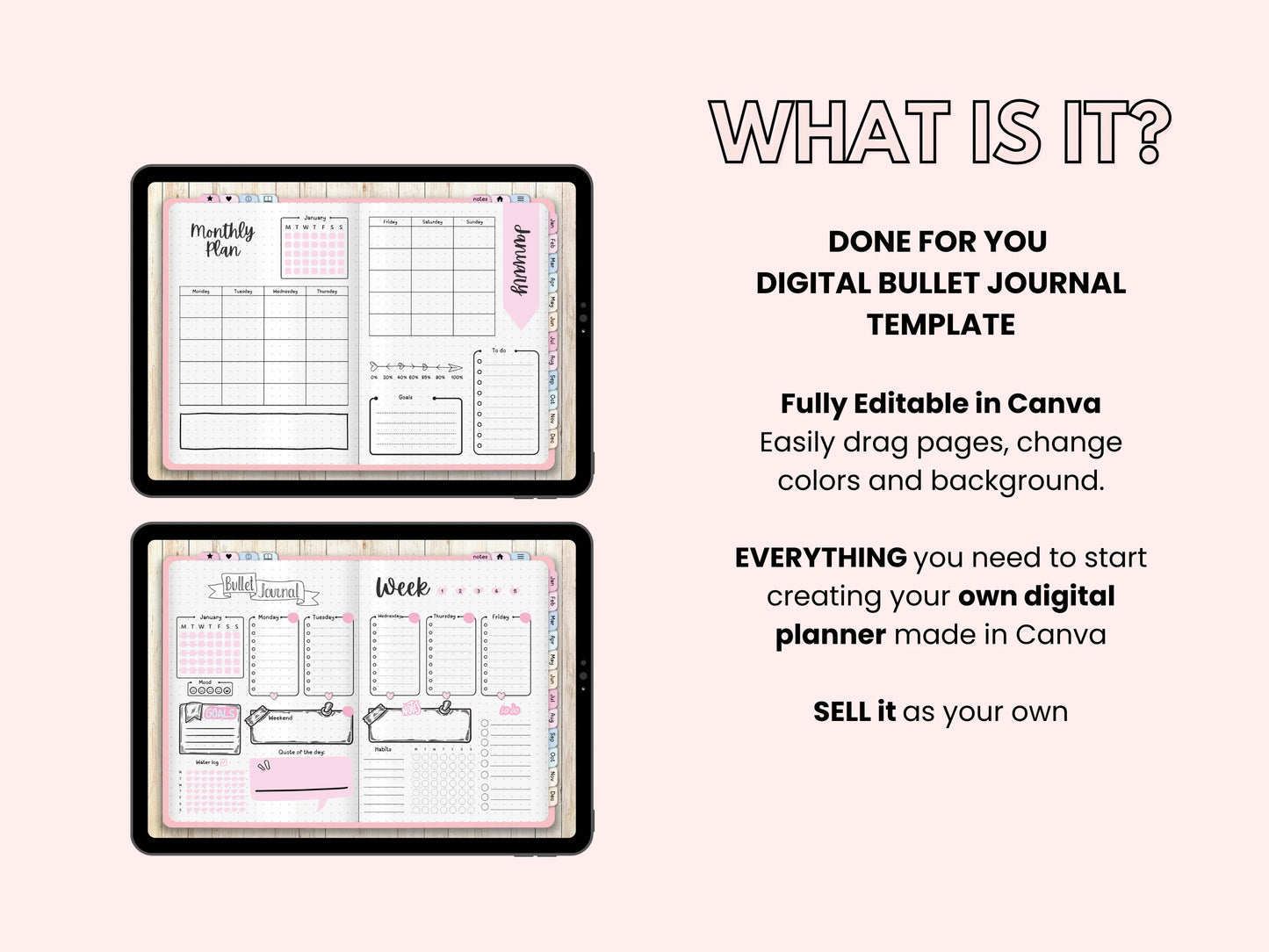 Premade Bullet Journal Template