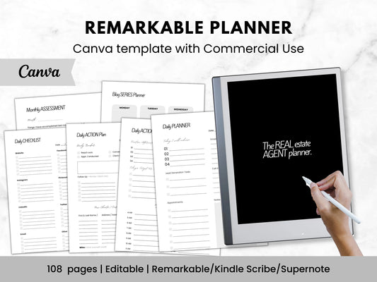 PLR reMarkable Real Estate Agent Planner