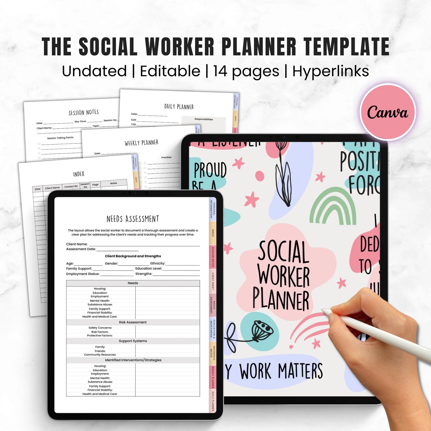 PLR Social Worker Digital planner