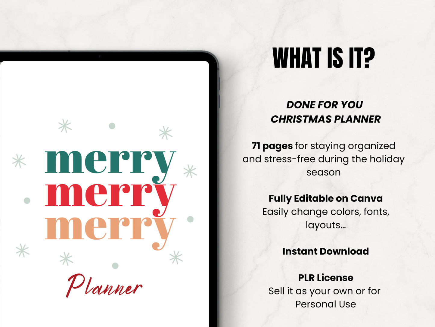 PLR Christmas Planner