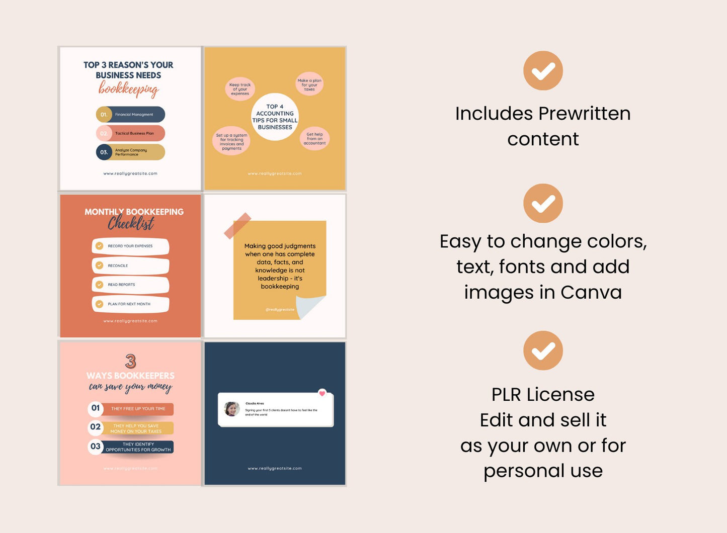 PLR Instagram BookKeeper Templates