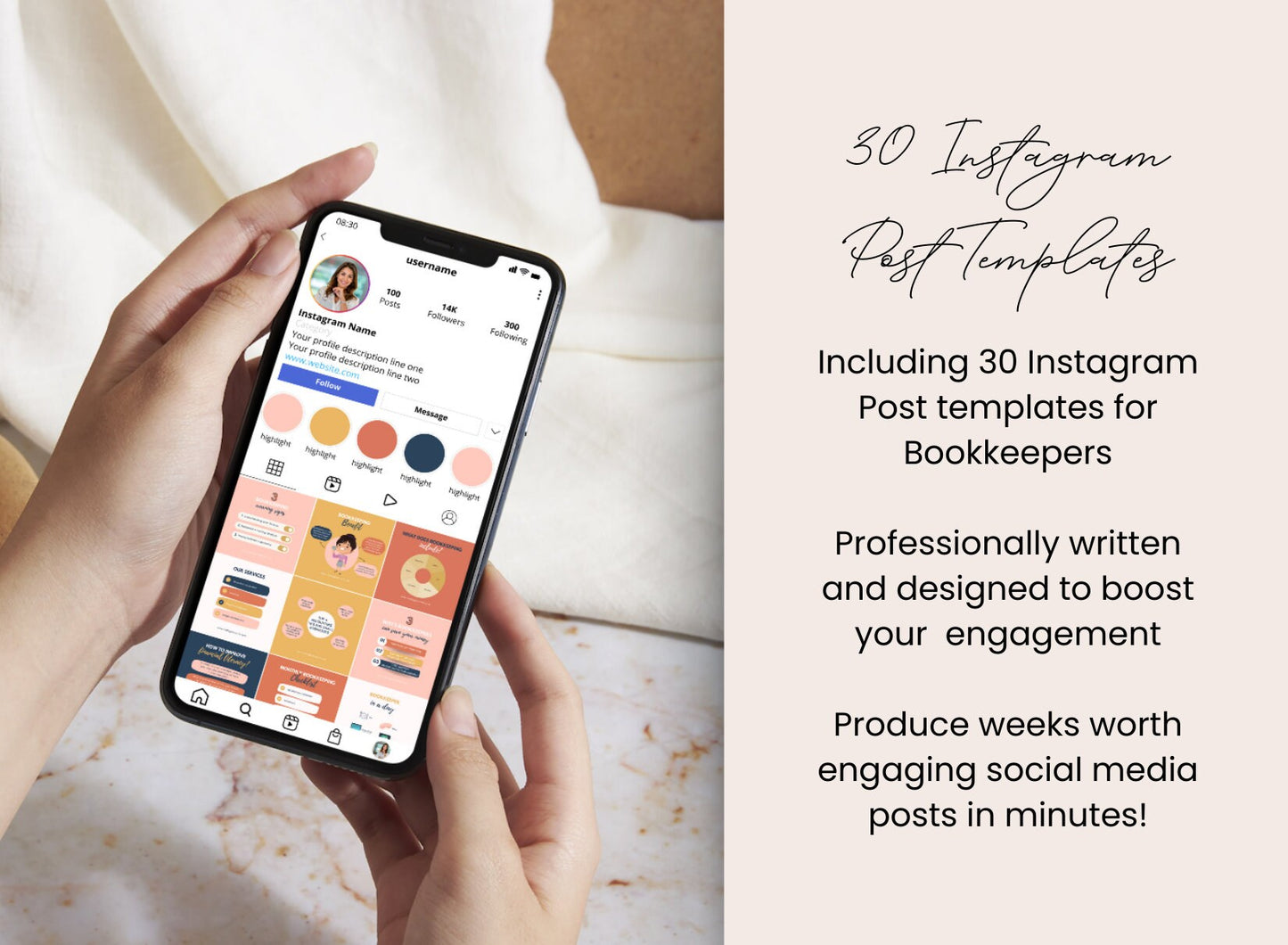 PLR Instagram BookKeeper Templates