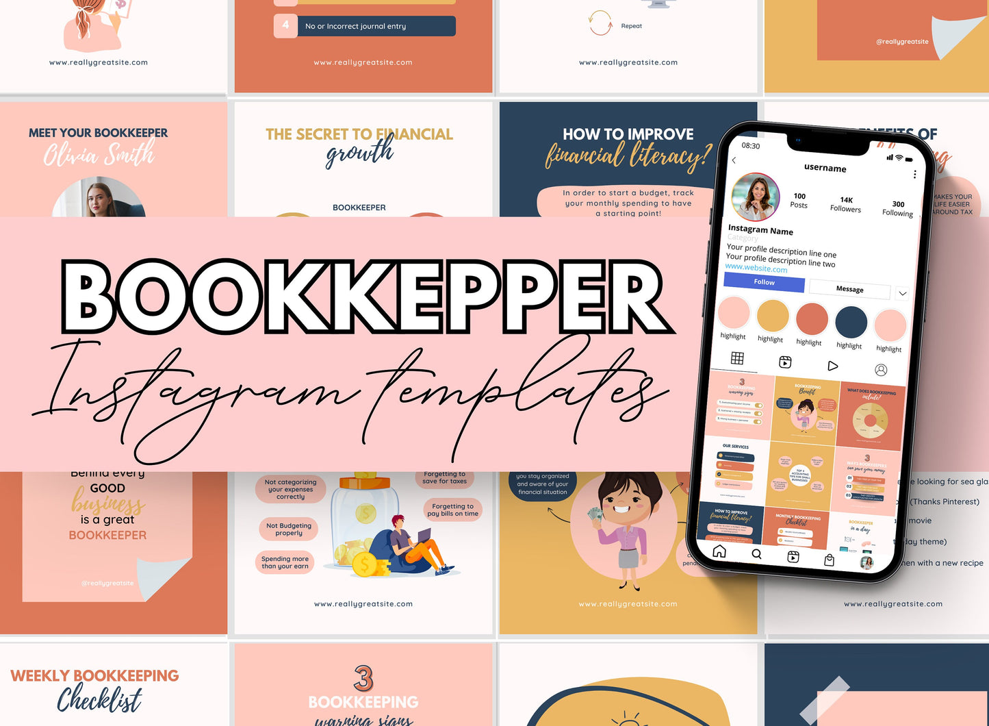 PLR Instagram BookKeeper Templates