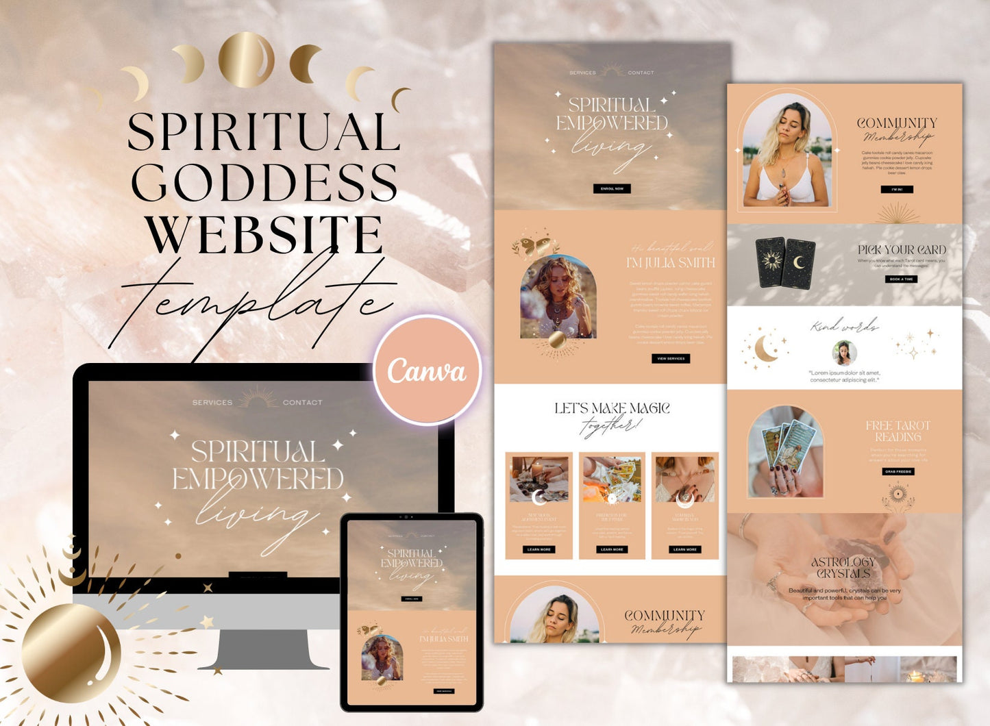 Spiritual Canva Website Template