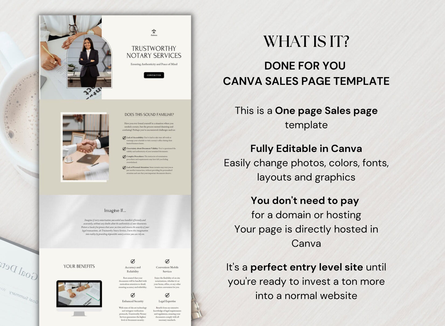 Notary Canva Website Template