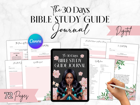 Plantilla de diario digital de guía de estudio bíblico