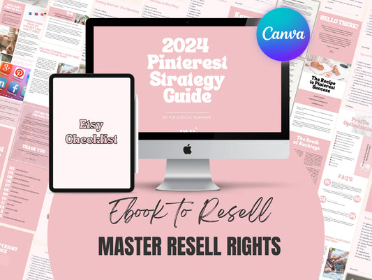 Master Reell Rights 2024 Guía de estrategia de Pinterest Ebook