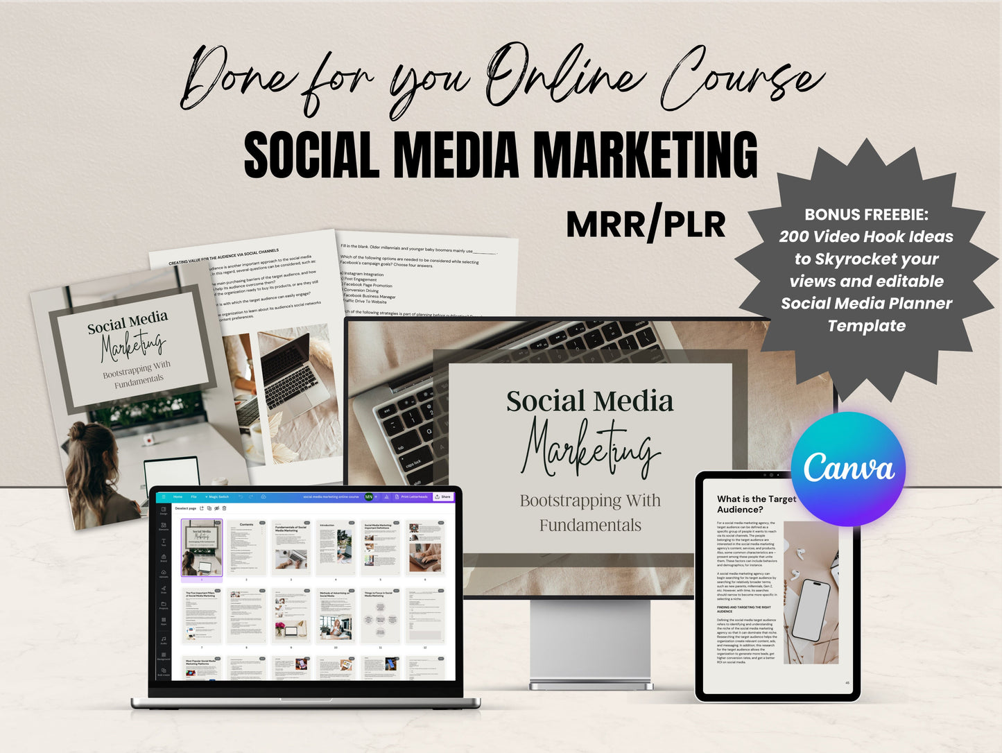 Libro electrónico del curso en línea Master Reell Rights Social Media Marketing